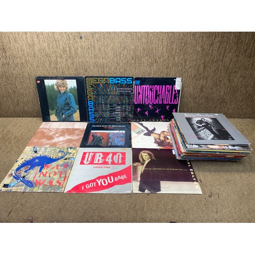 99 - collection of vinyl LP records and 12inches including olivia newton john, frankie goes to hollywood,... 