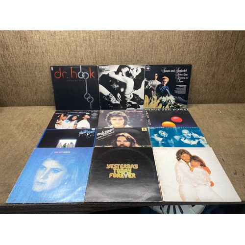 1030 - collection of vinyl LP records including dr.hook, scorpions, and david essex's.