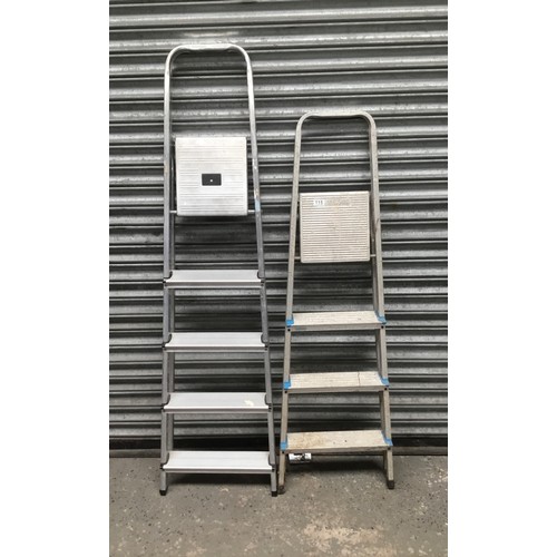 115 - Two aluminium step ladders
