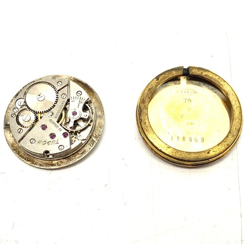 819 - 9ct gold Tudor dress watch, case hallmarked and with correct RW&C (working but crown stem snapped). ... 