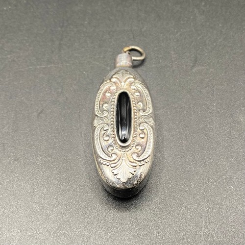 821 - Sterling silver scent bottle locket. 5cm.