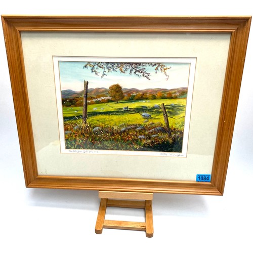 1084 - framed oil painting 