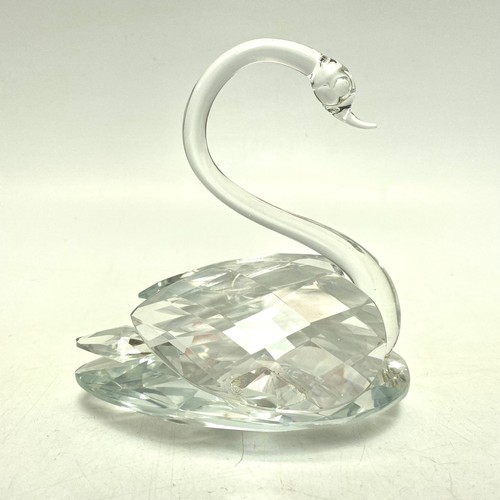 732 - crystal swan in the style of swarovski.