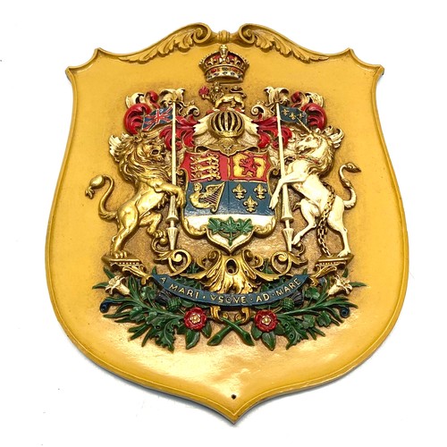 1091 - 1930s Canadian Royal Arms Corps Display Plaque 