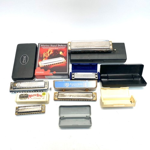 1097 - Selection of harmonicas including: Hohner and Hering.