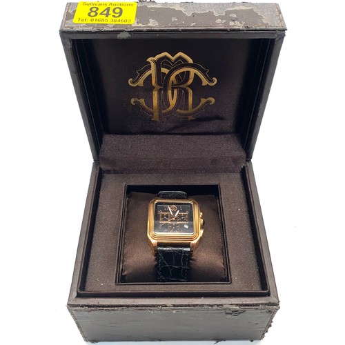 849 - Roberto Cavalli mens venom chronograph watch.