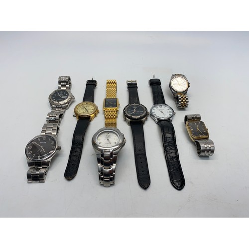 859 - Collection of watches including: Seiko, Sekonda and Fossil.