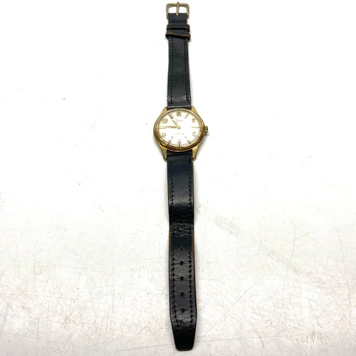 756 - Boxed Vintage 1950s Bifora 17 Jewels Shock Resistant, Water Protected Wristwatch with Leather Strap.