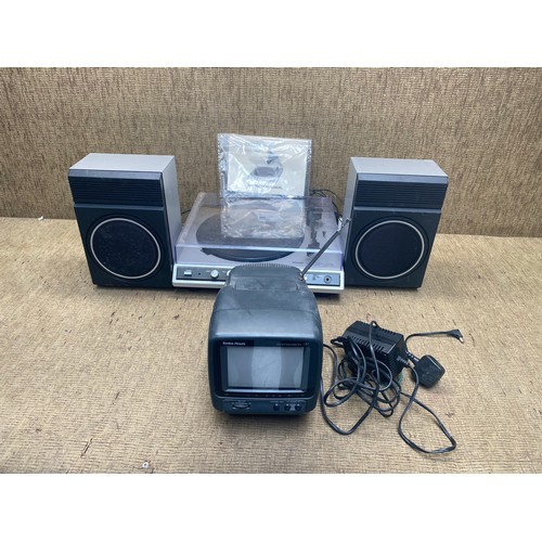 268 - Triumph UA-4501 Stereo unit audio and  radio shack 5 colour TV.