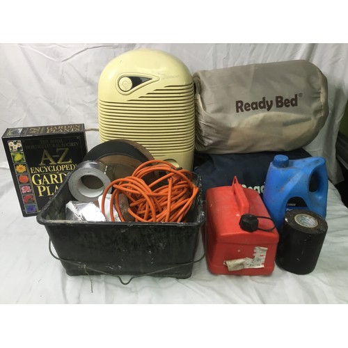 288 - A selection of sockets, dehumidifier, ready beds and various tools