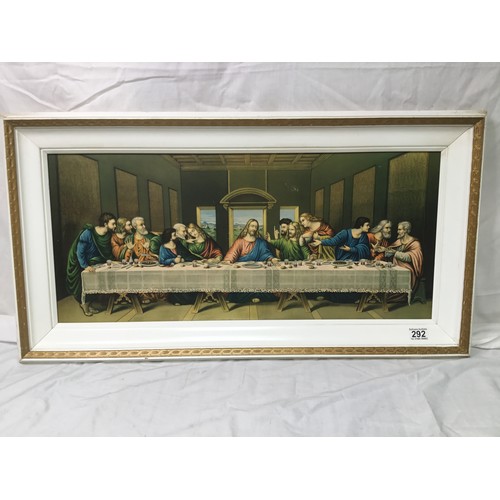 292 - Print depicting the last supper 88cm