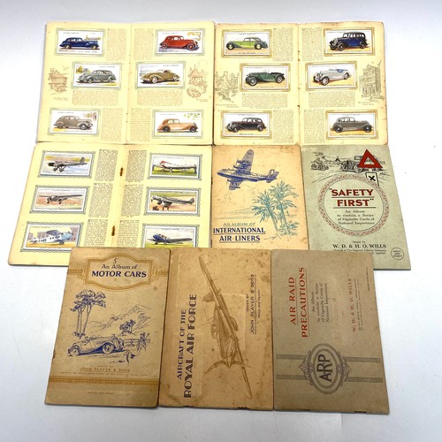 767 - Collection of cigarette card albums including: Cars and Aeroplanes.