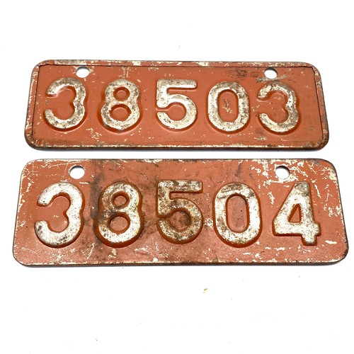 710B - Two Australian bicycle registration plates circa 1920s/30s