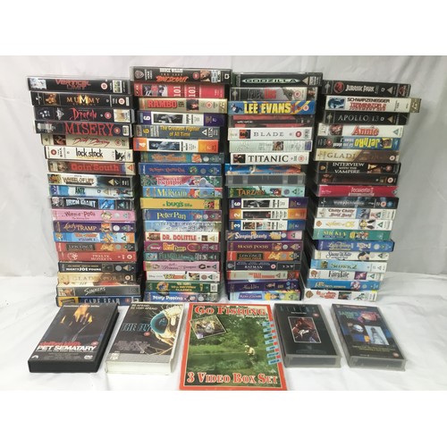 316 - Large amount of VHS tapes including Disney and Warner Brothers