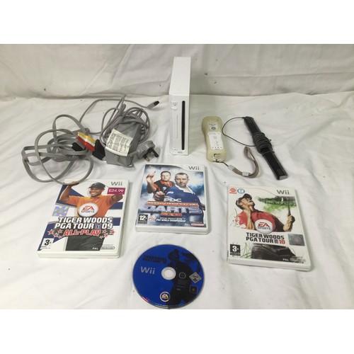 515 - Nintendo Wii with three games and controller