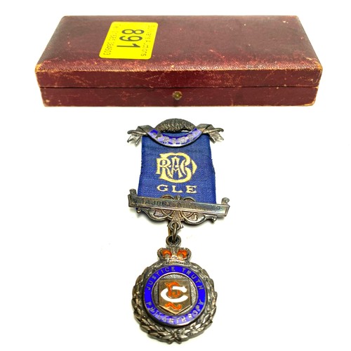 891 - RAOB GLE Sterling silver jewel from the Maj Gaskel lodge in its original box.