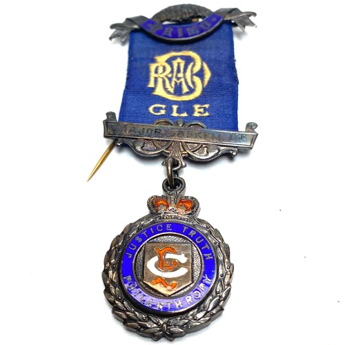 891 - RAOB GLE Sterling silver jewel from the Maj Gaskel lodge in its original box.