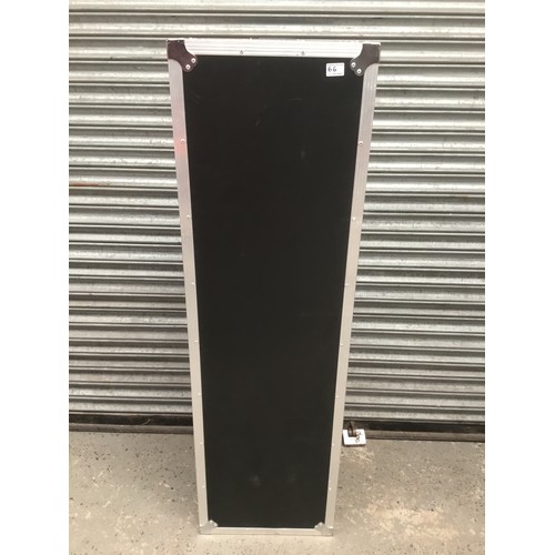 66 - Large aluminium flight case (collection only) 152cm x 46cm