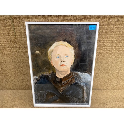 1050E - 3 acrylic paintings of Game Of Thrones characters  including: Sandor Clegane 