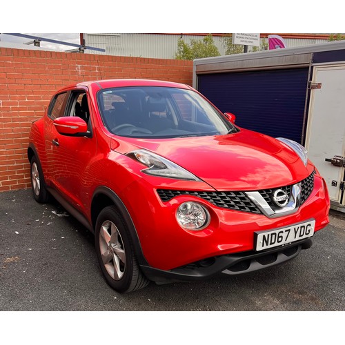 800 - Nissan Juke (ND67YDG) diesel, Red, Registered February 2018, two owners from new, V5 present. MOT un... 