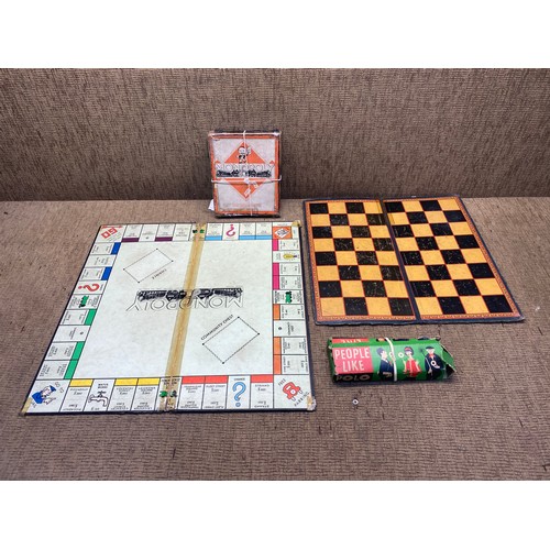 5 - Vintage games including: Monopoly and Draughts.