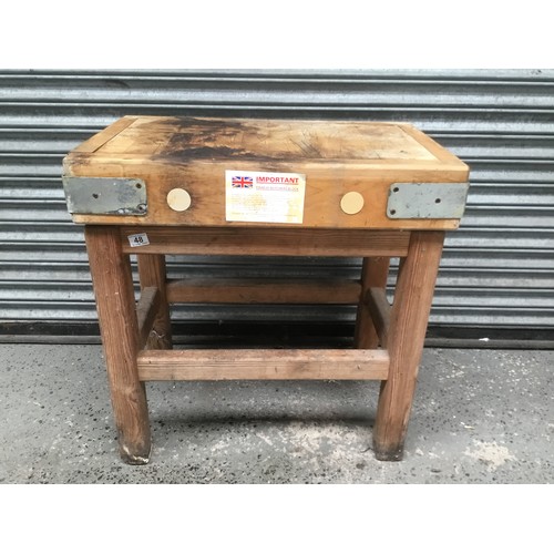 48 - Butchers block 80cm.