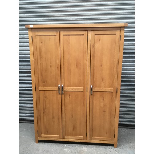 70 - Triple door oak wardrobe