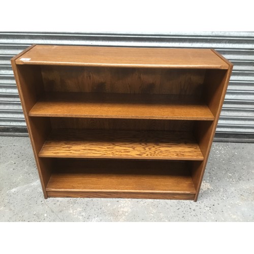 76 - Wooden bookcase 91cm x 82cm