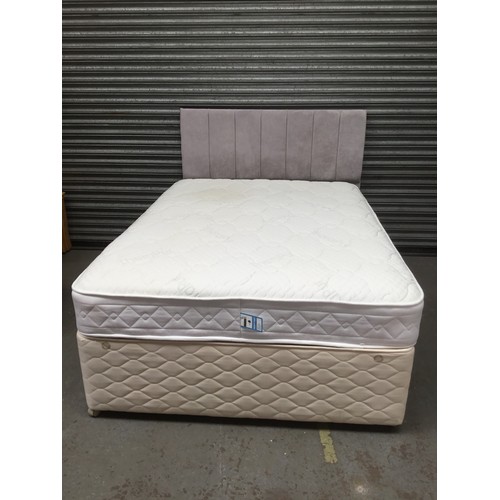 82 - Double bed with headboard and a Therapur mattress