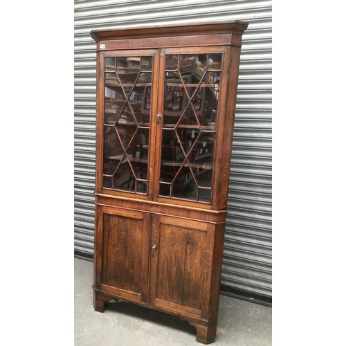 601C - Large antique corner display unit 209cm x 103cm