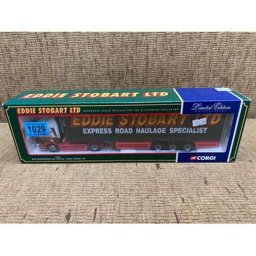 1029 - corgi eddie stobart lorry no;75702 limited edition and corgi eddie stobart ltd 2001 MSA british rall... 