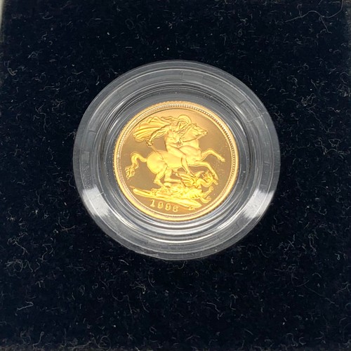 827 - United Kingdom 1996 Royal Mint Half Sovereign with COA.