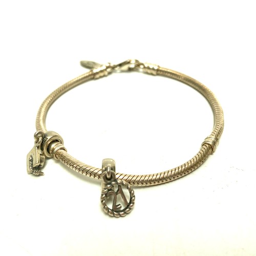 851 - Pandora bracelet with 2 charms.