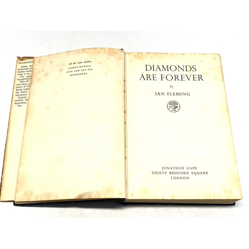 655 - Ian Fleming 1st Edition UK Diamonds Are Forever 1956. First published 1956 damage to the dust jacket... 