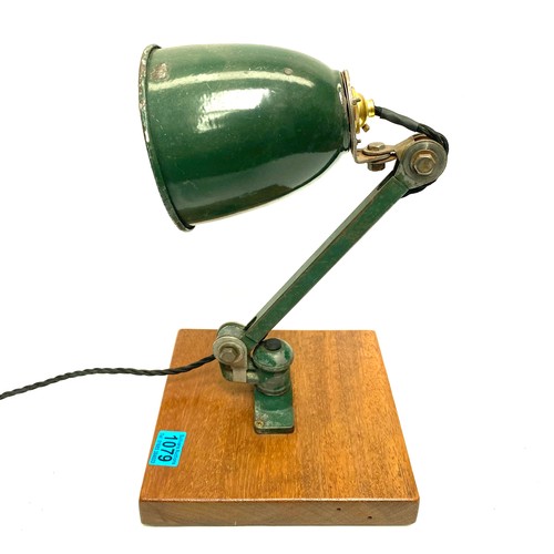 1079 - Vintage hand made industrial workers lamp.