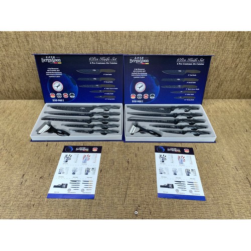 483 - 2 Z.P.T.R Bergamoon 6 piece knife sets.