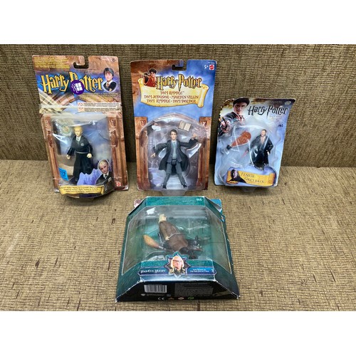 1137 - retro harry potter boxed figures including malfoy, tom riddle.