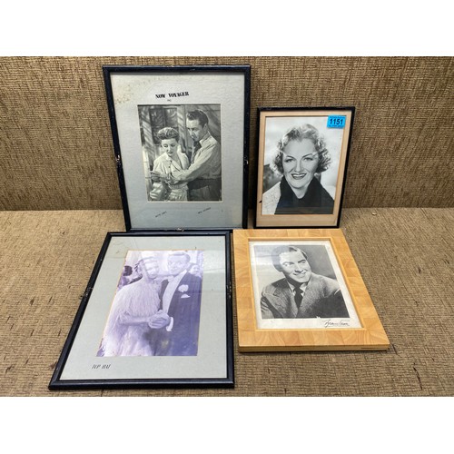 1151 - Framed picture of Tyrone Power, Lacy Fields, Ginger Rogers, Fred Astaire, Betty Davies and Paul Henr... 