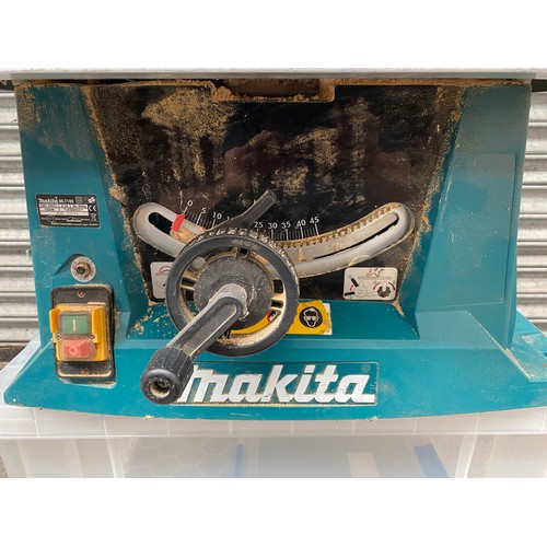 Makita 1500w MLT100 Table saw and attachments. Working.