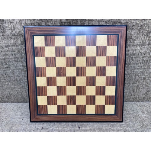 468 - large chess board art no;SG-1002-B size 19.75 x 19.75 x0.625 rosewood and maple veneer.