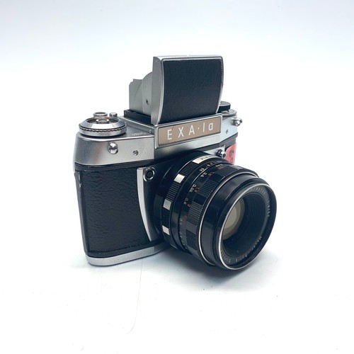 696 - 2 EXA.LA film camera 1 with E. Ludwig 1283871 Meritar 50mm lens.