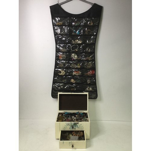 474 - Large selection of costume jewellery including jewellery box