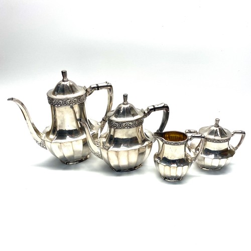 612 - Stunning silver plate coronation tea set.