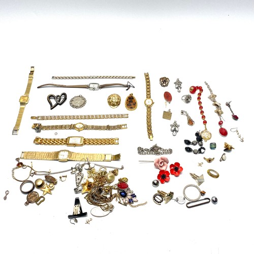 617 - Collection of costume jewellery and watches.