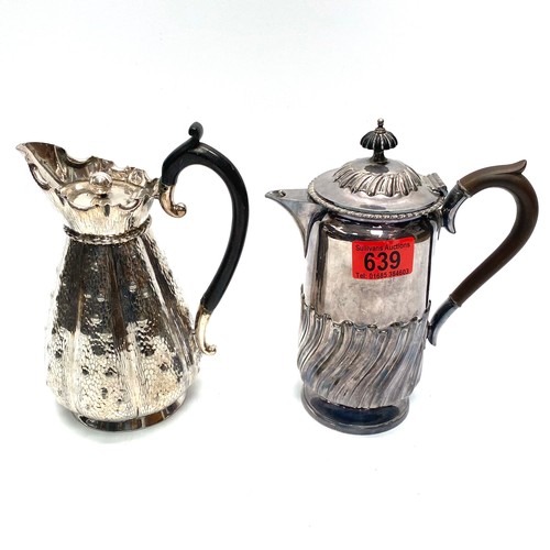 639 - 2 stunning silver plate coffee pots with makers marks to base.