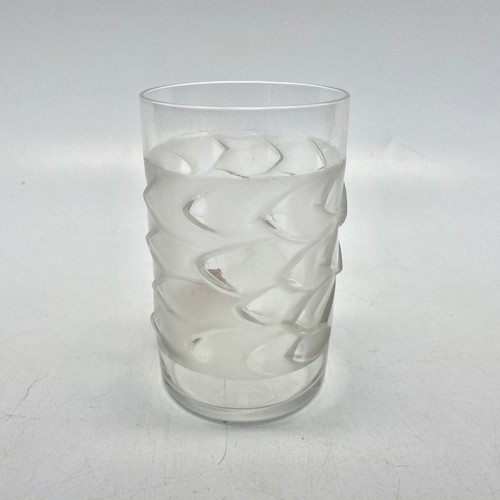 660 - Glass tumbler stamped R. Lalique.