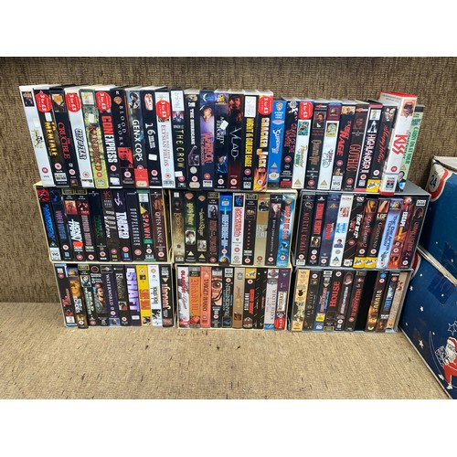 45 - large collection of vhs tapes including 16mm, city of fear, crow and minority report.