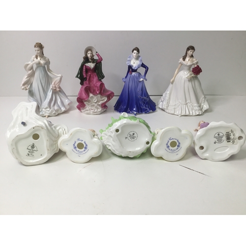 703 - A collection of figurine by Coalport, Royal Worcester and Royal Doulton