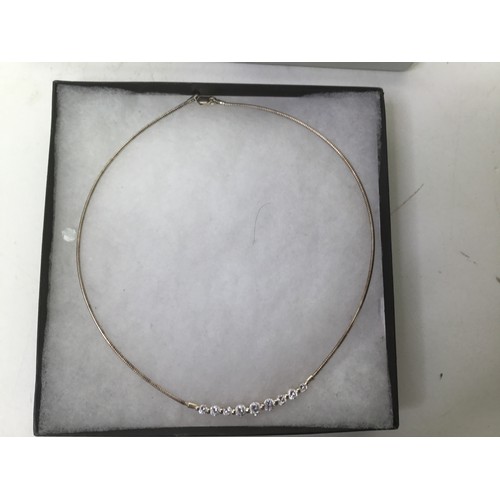 898 - Sterling silver necklace and a silver bracelet with pearls