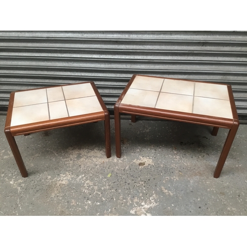 146 - Two tile topped side tables